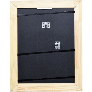 Cadre photo en bois effet Profil 56 10,5x14,8 cm blanc verre clair