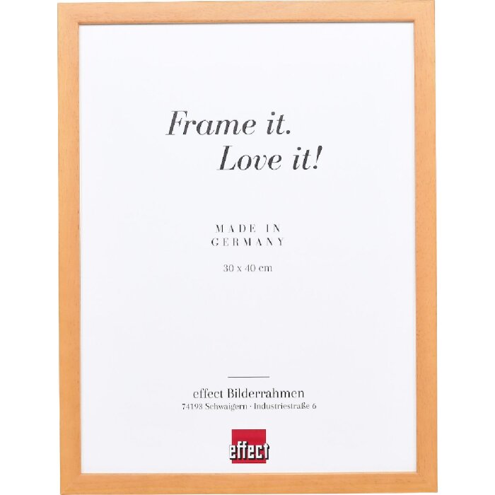 Cadre photo en bois Profil 58 marron clair 7x10 cm verre clair