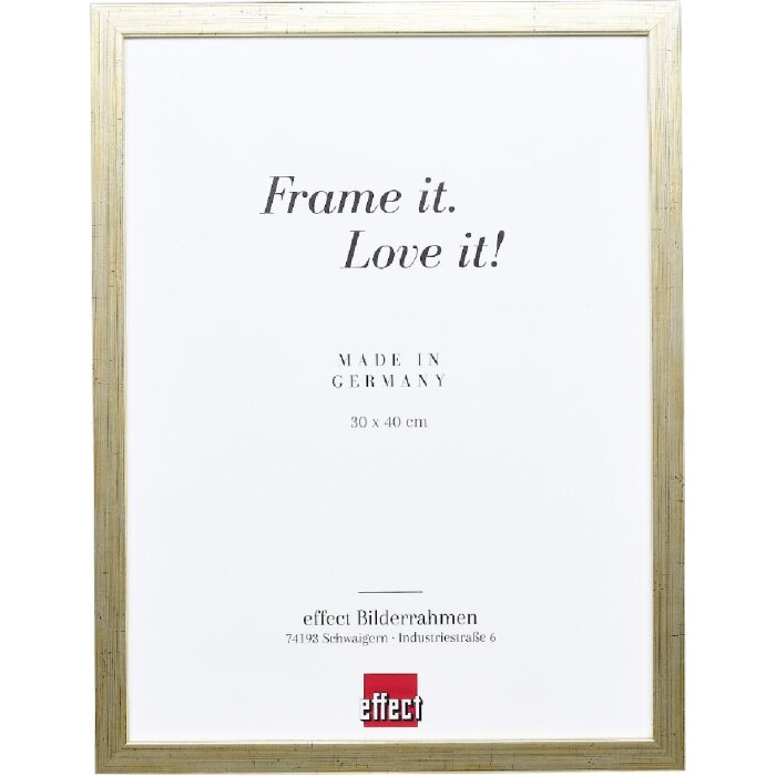 Cadre photo Effect Profil 58, antique argent, 25x60 cm avec verre clair