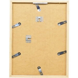 Cadre photo en bois Profil 58 blanc 30x40 cm vitre claire