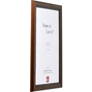 Cadre photo en bois profil 64 brun 25x35 cm, verre clair