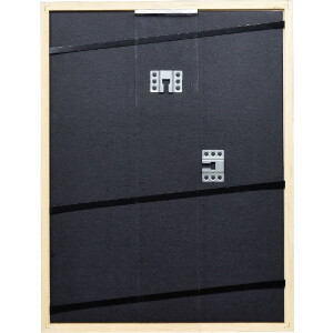 Cadre photo bois profil 66 noir 24x30 cm verre clair