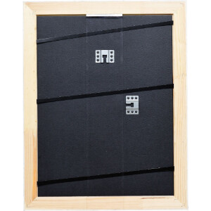 Cadre photo bois profil 68 ivoire 25x50 cm avec verre clair