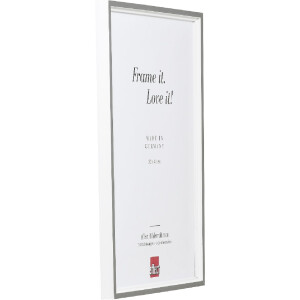 Cadre photo en bois profil 69 gris 20x25 cm verre clair