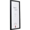 Cadre photo bois profil 69 noir 24x30 cm verre clair