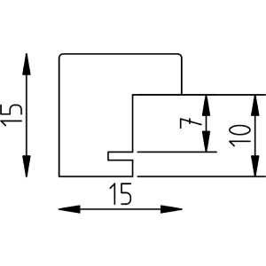 Cadre Photo Chêne Profil 70 20x20 cm Verre Clair