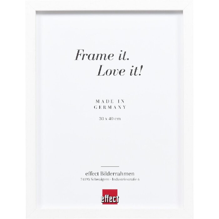 Cadre photo en bois profil 74 blanc 9x13 cm verre clair