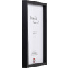 Cadre photo bois profil 74 noir 18x32 cm verre clair