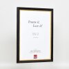 Effect Cadre photo en bois Profil 85 Noir 23x70 cm Verre normal