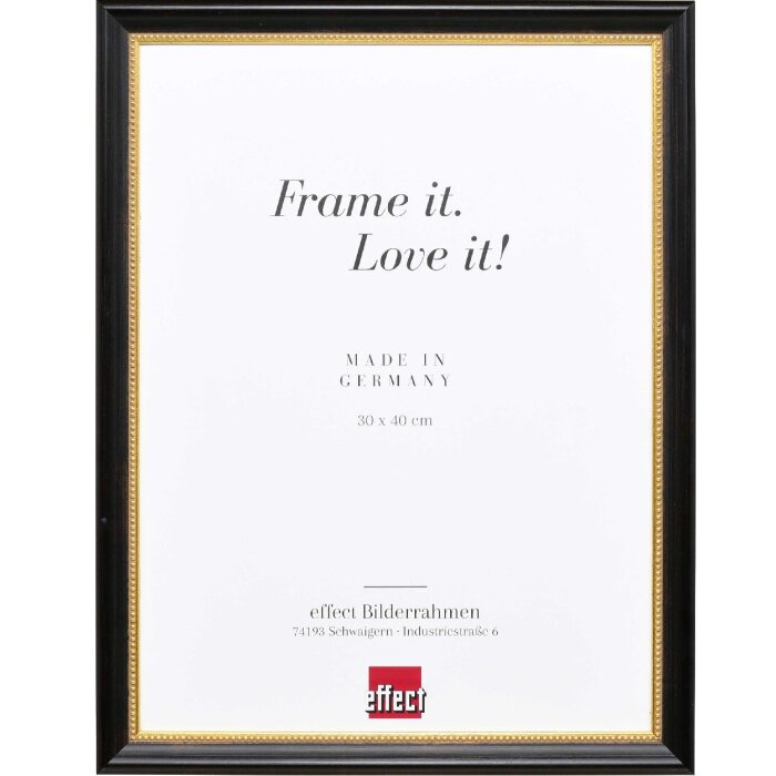 Effect Cadre photo en bois Profil 85 Noir 50x60 cm Verre normal
