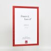 Cadre en bois Effect Profil 89 rouge 30,5x91,5 cm verre normal
