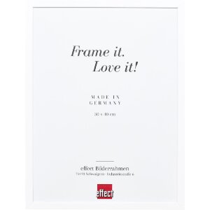 Cadre photo en bois blanc 30x30 cm avec verre normal