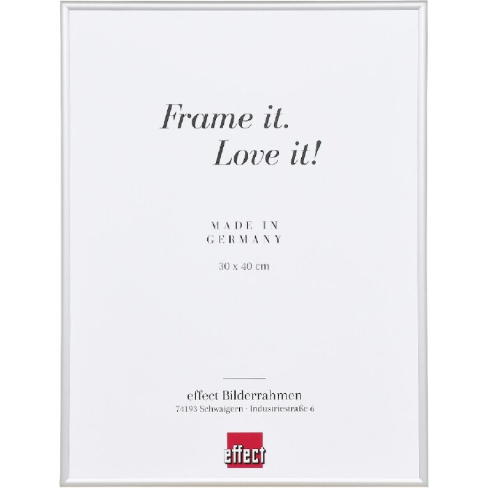 Cadre photo protection incendie S1 30x30 cm argent verre clair