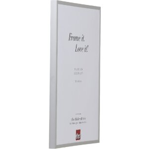 Cadre photo aluminium A1 protection incendie argenté 50x70 cm verre transparent