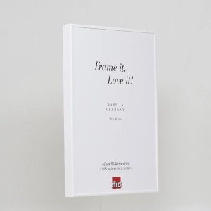 Cadre photo Effect en aluminium Quadro 25x60 cm blanc Verre antireflet