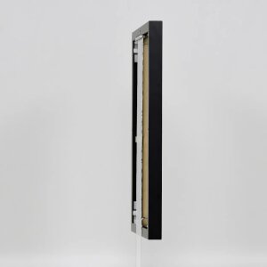 Cadre photo Effect en aluminium Quadro 25x60 cm noir Verre antireflet