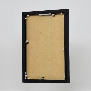 Cadre photo Effect en aluminium Quadro 25x60 cm noir brillant verre antireflet