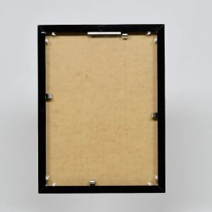 Cadre photo Effect en aluminium Quadro 25x60 cm noir brillant verre antireflet