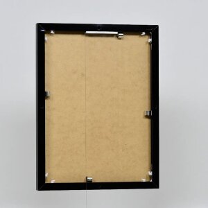 Cadre photo Effect en aluminium Quadro 25x60 cm noir brillant verre antireflet
