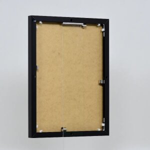 Cadre photo Effect en aluminium Quadro 25x60 cm noir brillant verre antireflet