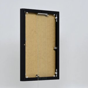 Cadre photo Effect en aluminium Quadro 25x60 cm noir brillant verre antireflet
