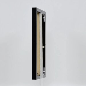 Cadre photo Effect en aluminium Quadro 25x60 cm noir brillant verre antireflet