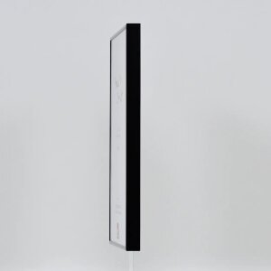 Cadre photo Effect en aluminium Quadro 25x60 cm noir brillant verre antireflet