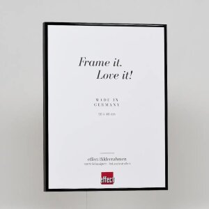 Cadre photo Effect en aluminium Quadro 25x60 cm noir brillant verre antireflet