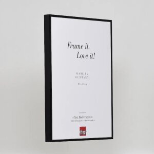 Cadre photo Effect en aluminium Quadro 25x60 cm noir brillant verre antireflet