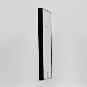 Cadre photo Effect en aluminium Quadro 25x60 cm noir brillant verre antireflet