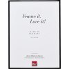 Cadre photo Effect en aluminium Quadro 25x60 cm noir brillant verre antireflet