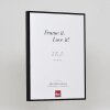 Cadre photo Effect en aluminium Quadro 25x60 cm noir brillant verre antireflet