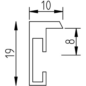 Cadre photo aluminium Effect série 2, verre anti-reflet, 24x30 cm