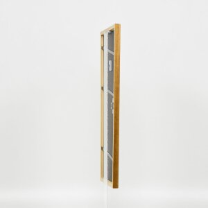 Cadre Effect en bois massif Profil 22 brun-or 35x50 cm verre antireflet