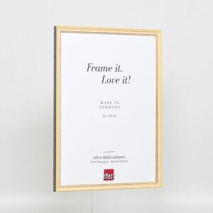 Cadre Effect en bois massif Profil 25 jaune 35x50 cm verre antireflet