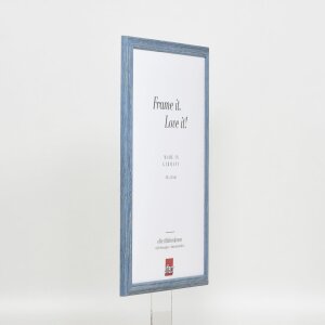 Cadre en bois Effect Profil 32 gris-bleu 21x29,7 cm verre antireflet