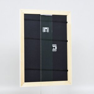 Cadre baroque en bois Effect profil 37 blanc 18x32 cm verre antireflet