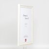 Cadre baroque en bois Effect profil 37 blanc 18x32 cm verre antireflet