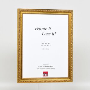 Cadre bois baroque Effect profil 37 or antique 45x60 cm verre antireflet
