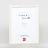 Cadre baroque en bois Effect profil 37 blanc 59,4x84,1 cm verre antireflet