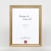 Cadre bois baroque Effect profil 37 argent antique 70x100 cm verre antireflet