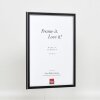 Effect Cadre photo en bois massif Profil 39 noir 70x70 cm verre antireflet