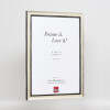Cadre photo bois Effect Profil 40 argent 18x27 cm verre antireflexe