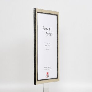 Cadre photo bois Effect Profil 40 Argent 25x80 cm verre anti-reflets