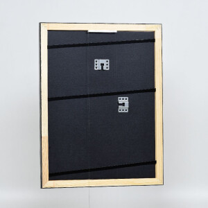 Cadre photo bois profil 40 argent 30x30 cm verre anti-reflets