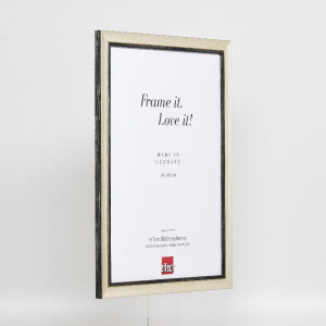 Cadre photo en bois profil 40 argent 50x65 cm verre anti-reflets