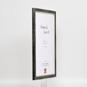 Cadre photo bois Platin 50x65 cm avec verre anti-reflet