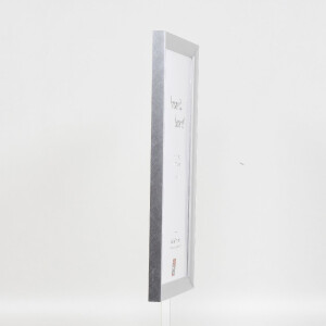 Cadre photo bois profil 41 argent 60x90 cm verre antireflexe