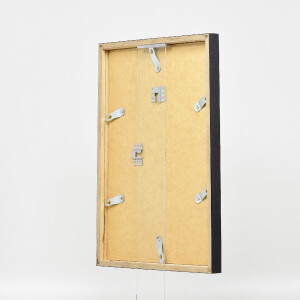 Cadre photo en bois profil 42, verre antireflet anthracite 20x25 cm
