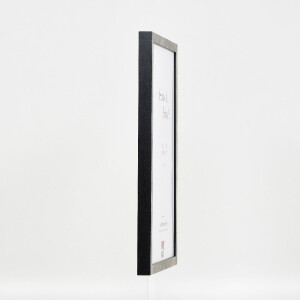 Cadre photo bois profil 42 verre antireflet argenté 25x35 cm